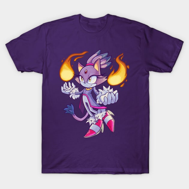 Blaze the Cat T-Shirt by SophieScruggs